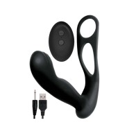 Butts Up Prostate Massager with Scrotum & Cock Ring Black