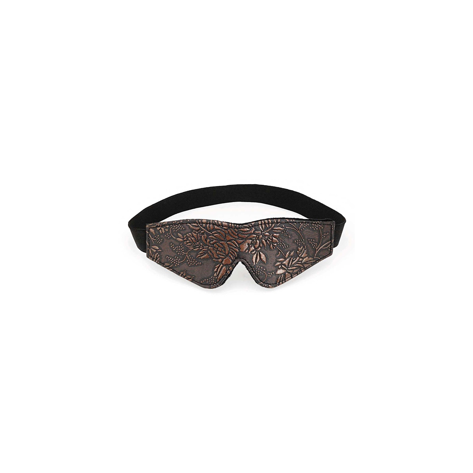 Brown PU Floral Blindfold - Total Darkness