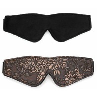 Brown PU Floral Blindfold - Total Darkness