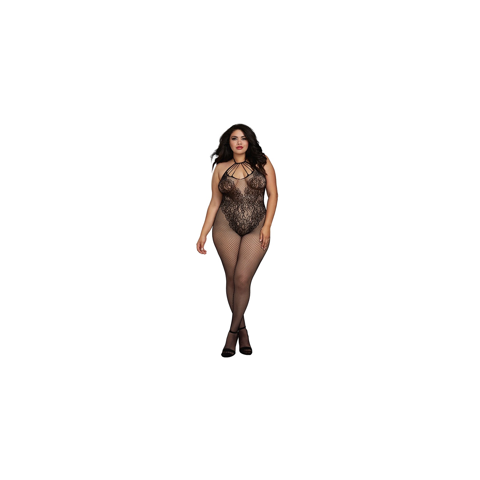 Bodystocking de Malla Dreamgirl con Diseño de Teddy