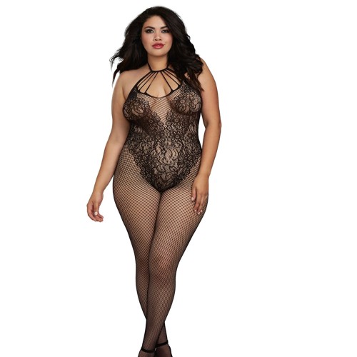 Dreamgirl Fishnet Bodystocking with Teddy Design