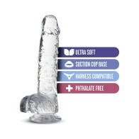 Naturally Yours Crystalline 6 in. Dildo with Balls Diamond