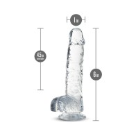 Naturally Yours Crystalline 6 in. Dildo with Balls Diamond