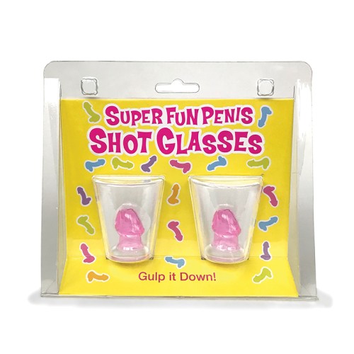 Vasos de Tiro en Forma de Pene Super Fun 2-Pack