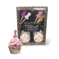 Glitterati Set de Cupcakes de Fiesta con Forma de Pene - Diversión de Despedida de Soltera