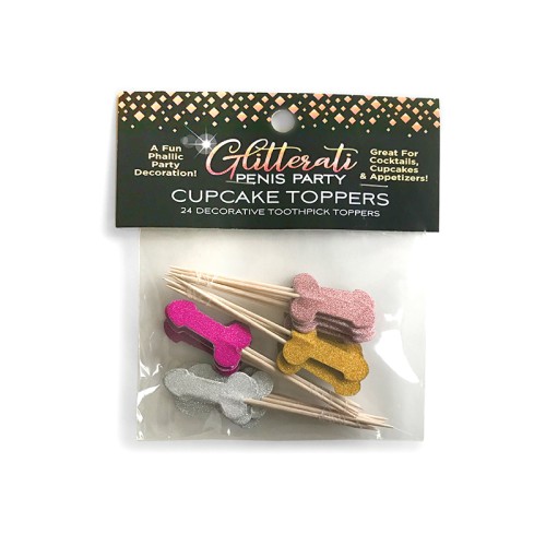 Glitterati Penis Party Cupcake Toppers 24-Pack