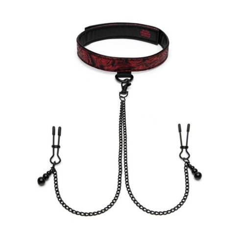 Fifty Shades of Grey Sweet Anticipation Nipple Clamps and Collar