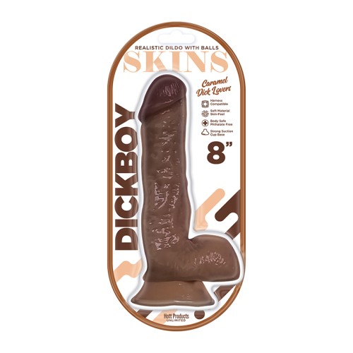 Dickboy Skins Caramel Dildo - Realistic Sensation with Suction Base