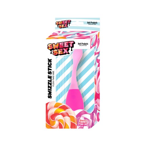 Vibrador de Silicona Sweet Sex Swizzle Stick - Diseño Flexible Magenta