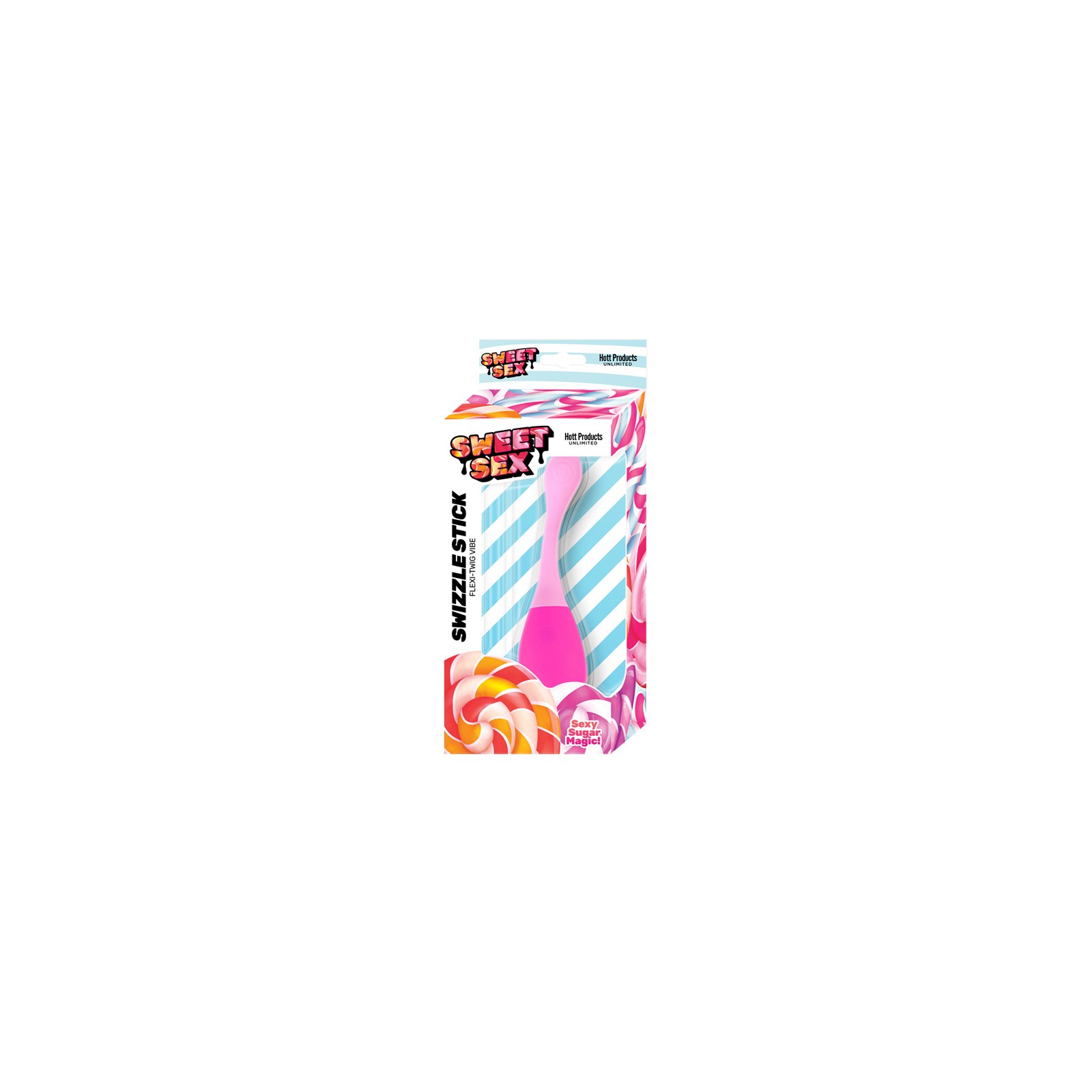 Vibrador de Silicona Sweet Sex Swizzle Stick - Diseño Flexible Magenta