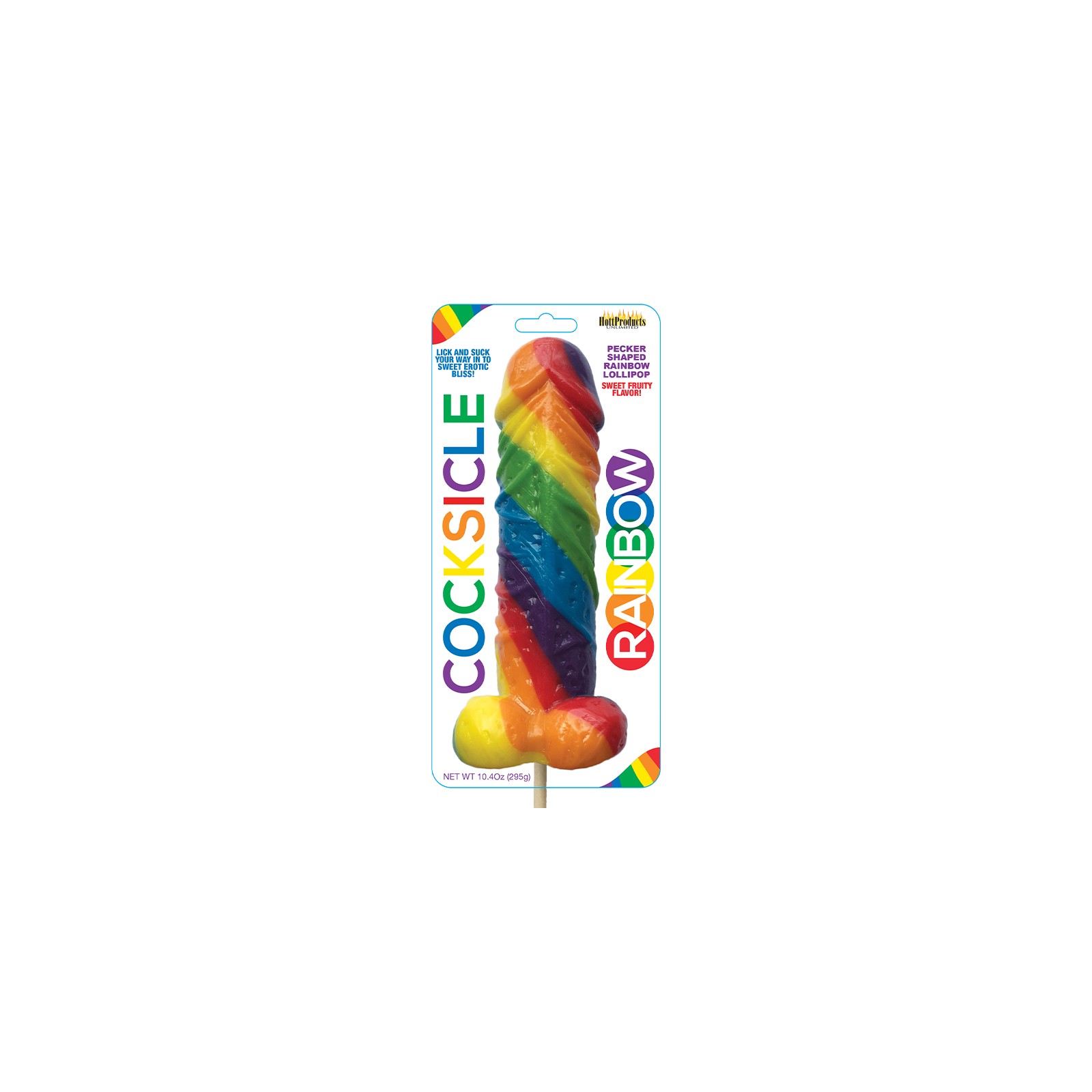 Rainbow Cocksicle Pecker Pop - Multi-Fruit Candy