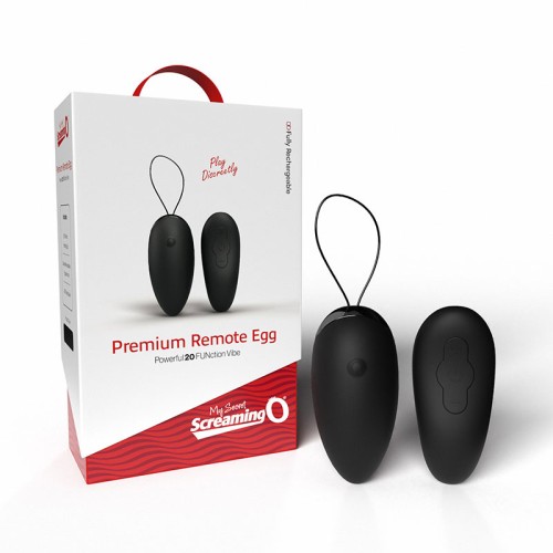 Screaming O Premium Remote Control Vibrating Egg Black