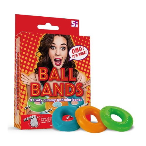 Bandas Gummy Ball - 3 Bandas Frutales Comestibles