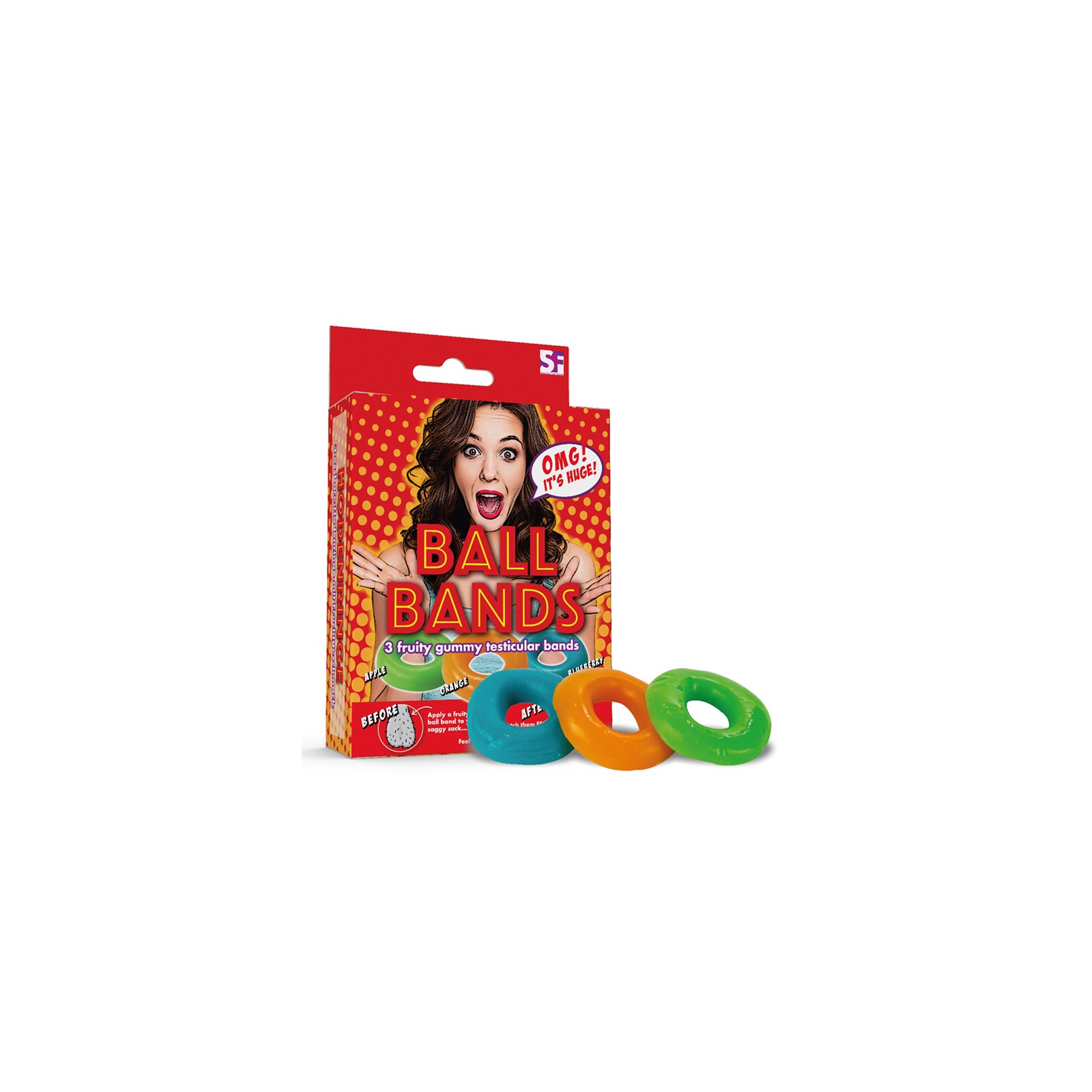 Bandas Gummy Ball - 3 Bandas Frutales Comestibles