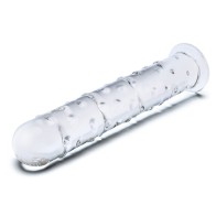 Glas 10 in. Extra Large Glass Dildo - Nubby Texture for Ultimate Pleasure