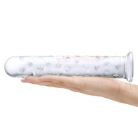 Glas 10 in. Extra Large Glass Dildo - Nubby Texture for Ultimate Pleasure