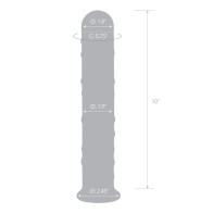 Glas 10 in. Extra Large Glass Dildo - Nubby Texture for Ultimate Pleasure