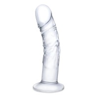 Curved Realistic Glass Dildo 7 inch