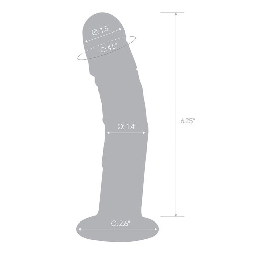 Curved Realistic Glass Dildo 7 inch