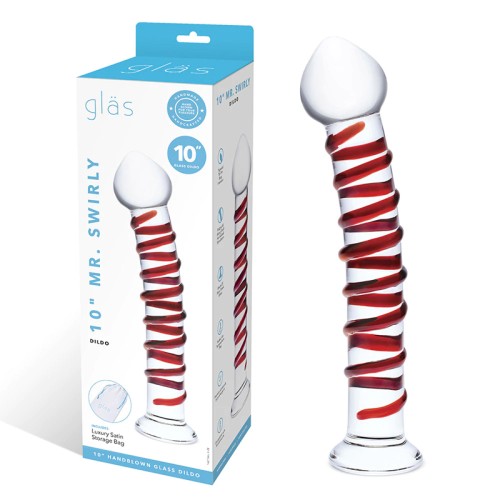 Dildo de Vidrio Sr. Swirly de 10 Pulgadas - Placer Máximo