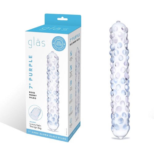 Glas 9 in. Nubby Glass Dildo