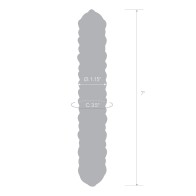 Glas 9 in. Nubby Glass Dildo