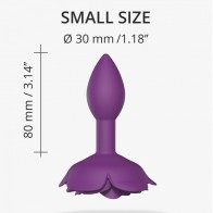 Open Roses Silicone Anal Plug Purple Rain