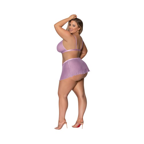 Magic Silk Bralette Chica Siguiente con Falda Lilac