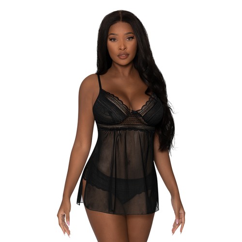 Modern Romance Babydoll & Thong Set