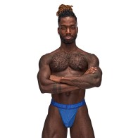 Male Power Sexagon Micro V Thong for Men Royal L/XL