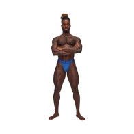 Male Power Sexagon Micro V Thong for Men Royal L/XL