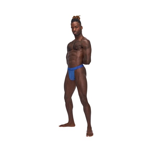 Male Power Sexagon Micro V Thong for Men Royal L/XL