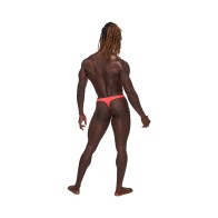 Male Power Barely There Bong Thong Coral S/M