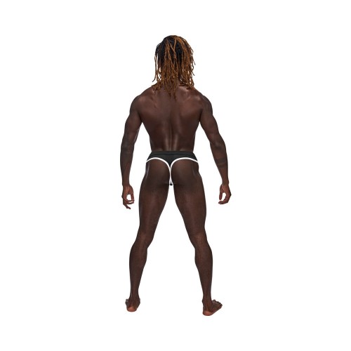 Male Power Sport Mesh Thong Black L/XL - Comfortable & Stylish