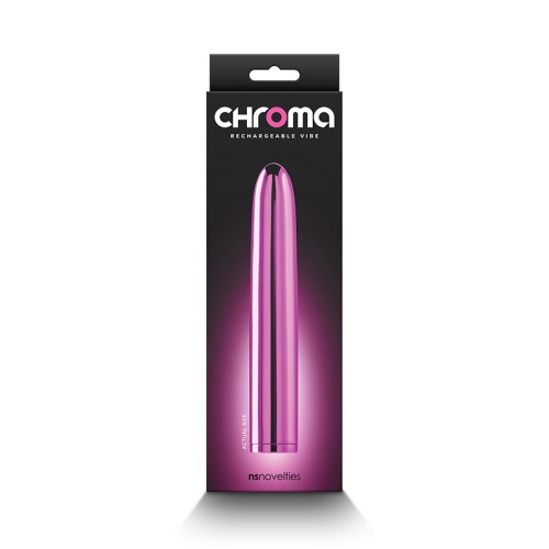 Chroma 7 in. Rechargeable Vibrator in Pink