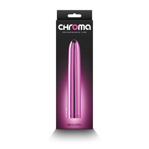 Chroma 7 in. Rechargeable Vibrator in Pink