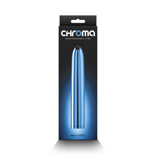 Chroma Rechargeable Vibrator 7 inch - Blue