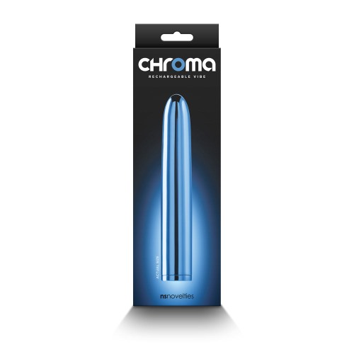 Chroma Rechargeable Vibrator 7 inch - Blue