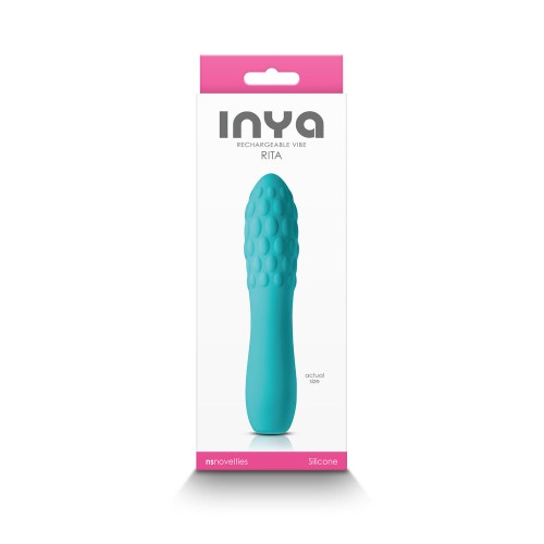 INYA Rita Vibrador Recargable Verde Aguamarina - Placer Compacto