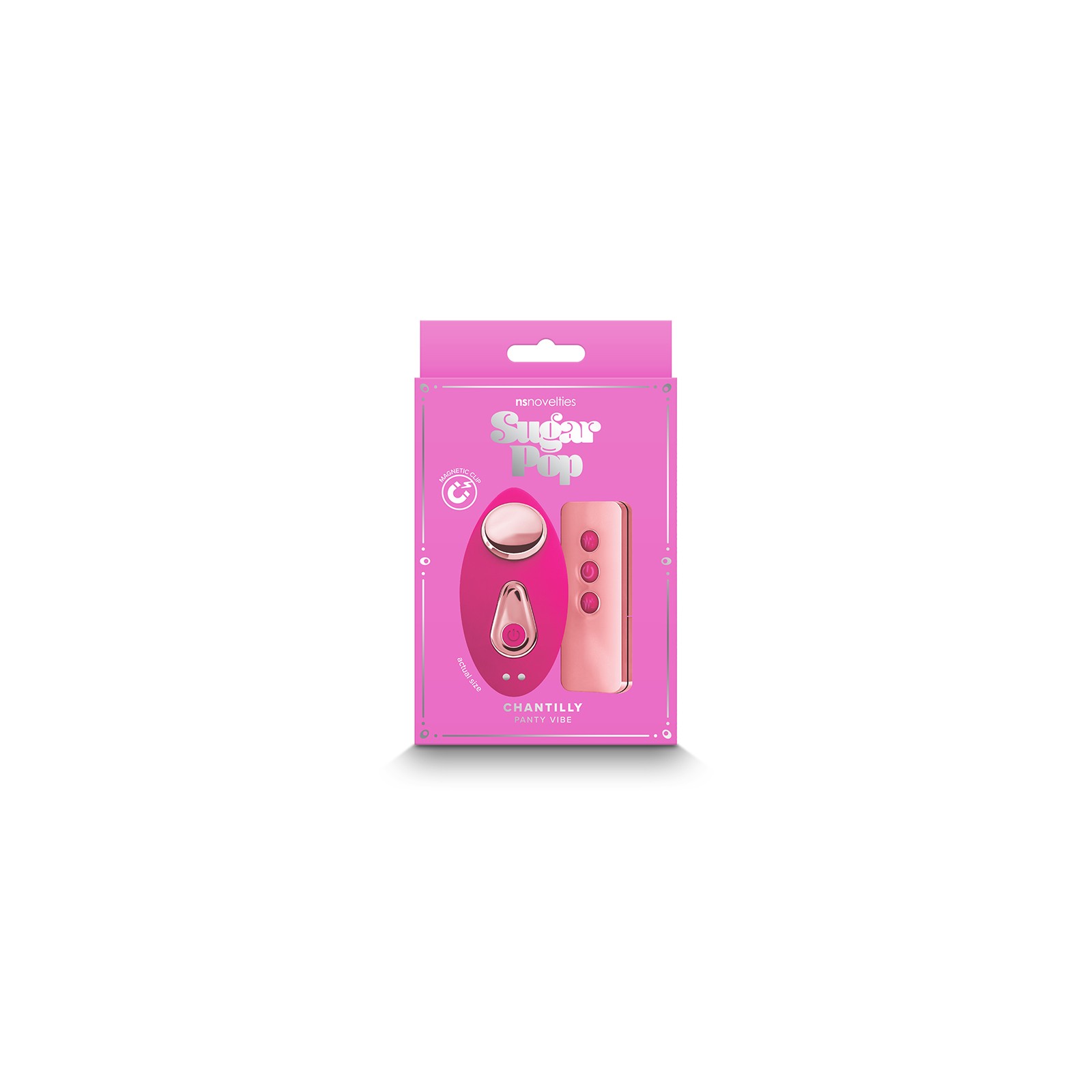 Sugar Pop Chantilly Vibrador de Panty Rosa