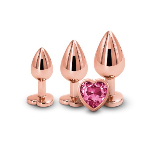 Rear Assets Rose Gold/Pink Heart Metal Plug Kit