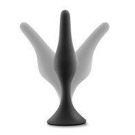 Anal Adventures Tapón de Silicona Platinum para Principiantes Grande Negro