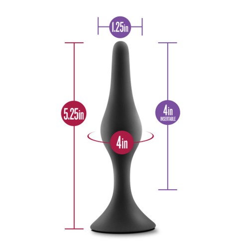 Anal Adventures Platinum Silicone Beginner Plug Large Black