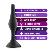 Anal Adventures Platinum Silicone Beginner Plug Large Black