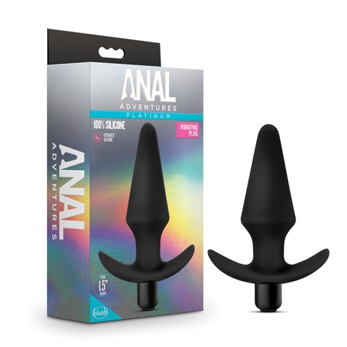 Plug Vibrador Anal de Silicona Platinum Aventuras Negras