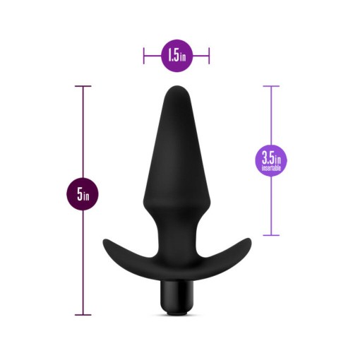 Plug Vibrador Anal de Silicona Platinum Aventuras Negras