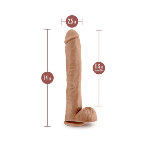 Au Naturel Daddy Dildo Posable 14" para Placer Realista