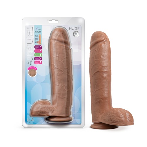 Au Naturel Huge 10 in. Posable Dual Density Dildo - Tan