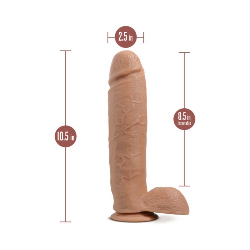 Au Naturel Huge 10 in. Posable Dual Density Dildo - Tan