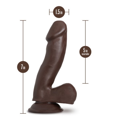 Au Naturel Troy 6 in. Posable Dual Density Dildo Brown